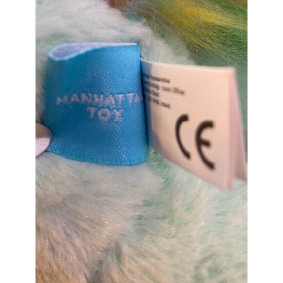 Manhattan Toy Unicorn Plush Mint Green Rainbow Silver Sparkle Heart Stuffed Toy - Picture 8 of 11